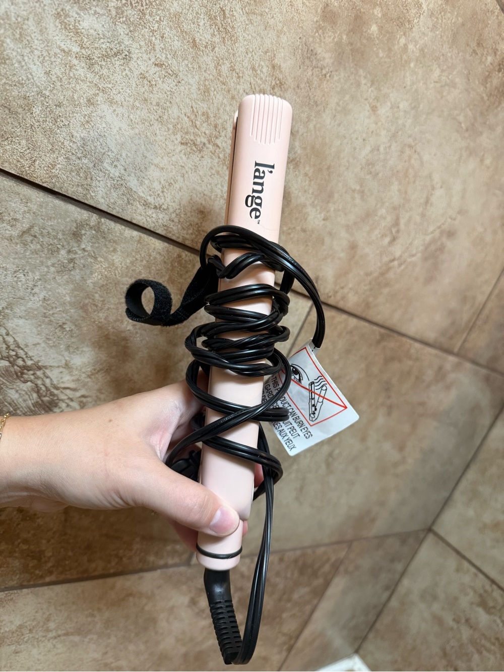 Lange Pink Travel Hair Straightener Wand